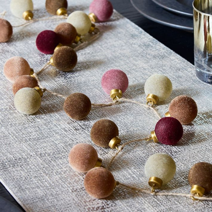 Flocked Ball Garland | West Elm (US)