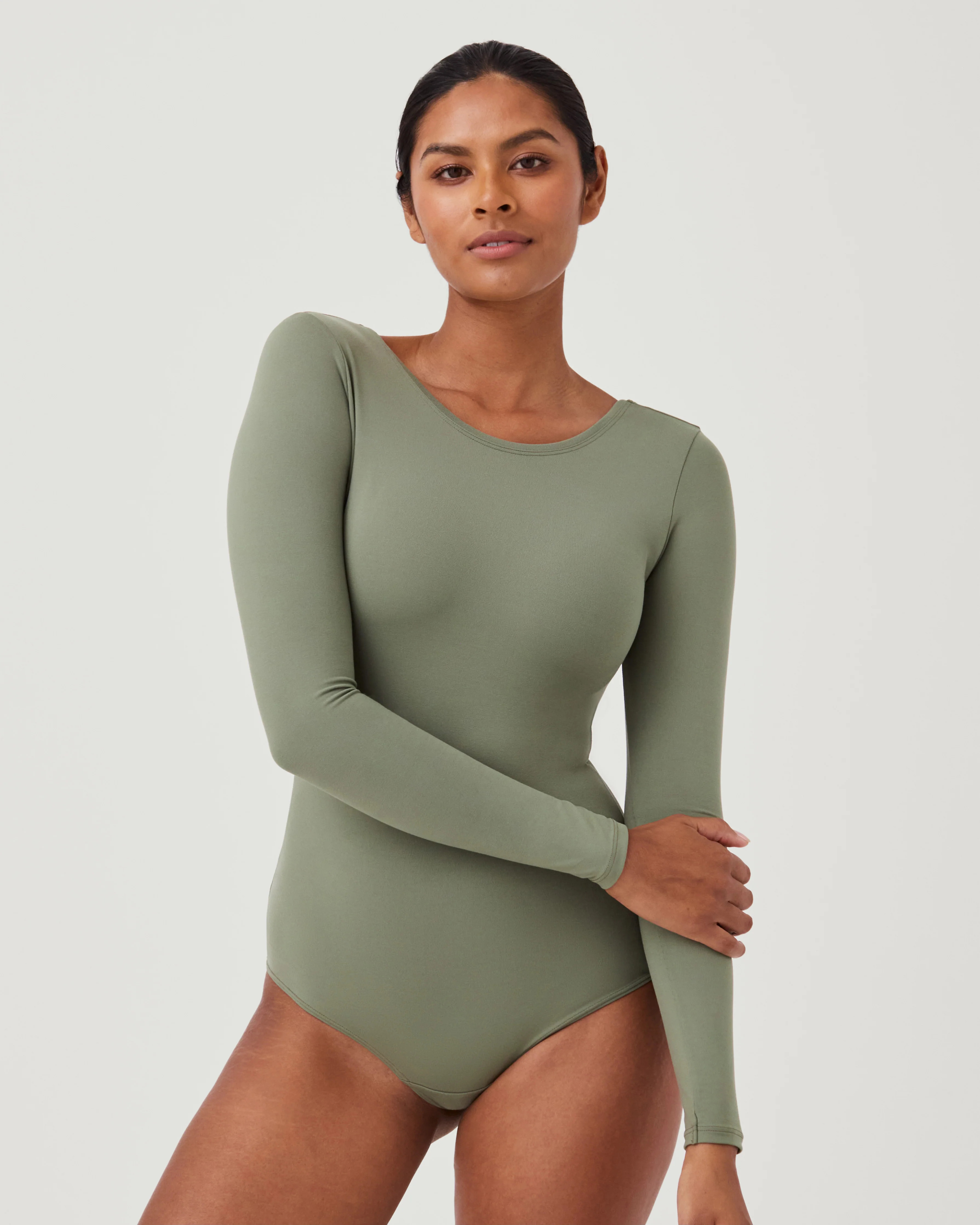 Suit Yourself Long Sleeve Scoop Neck Bodysuit | Spanx