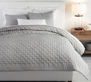 Bliss Handcrafted Linen/Cotton Quilt & Shams | Pottery Barn (US)