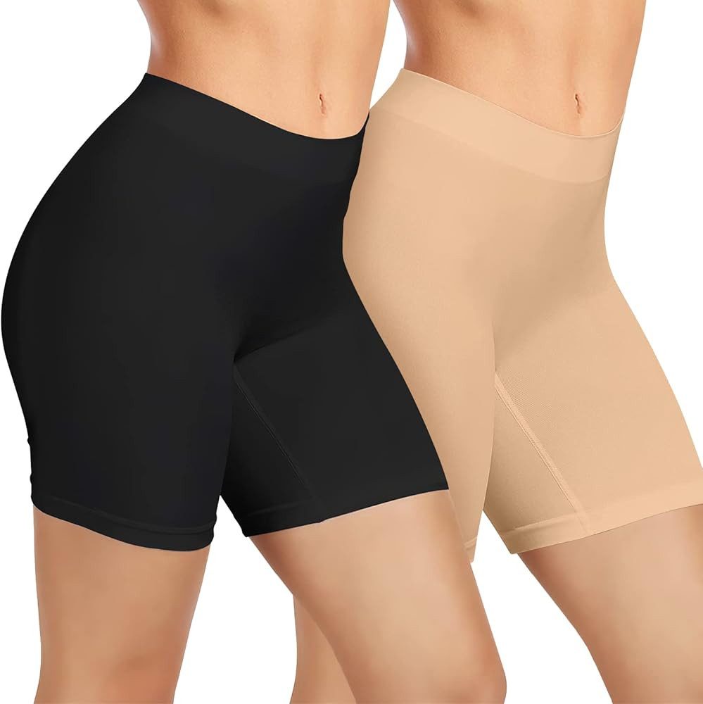 ZENUTA 2-3 Pack Anti Chafing Shorts Women, Seamless Slip Shorts for Under Dresses, Spandex Bike S... | Amazon (US)