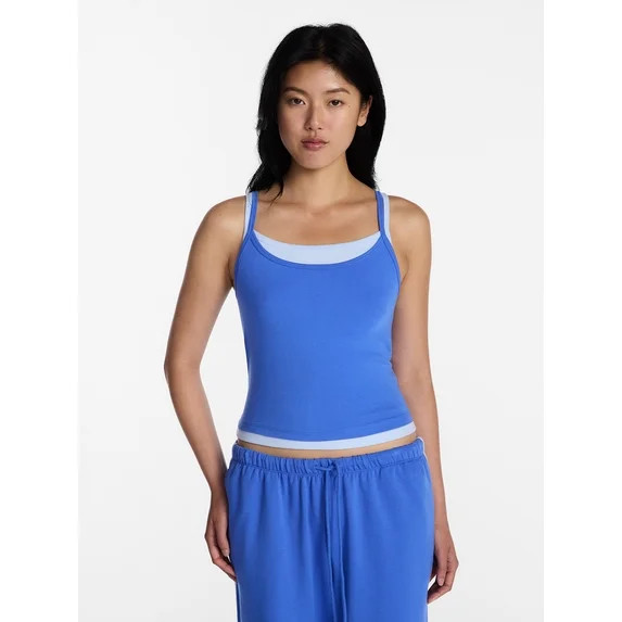 No Boundaries Sleepwear Double Cami, Women’s and Women’s Plus XXS-3X | Walmart (US)