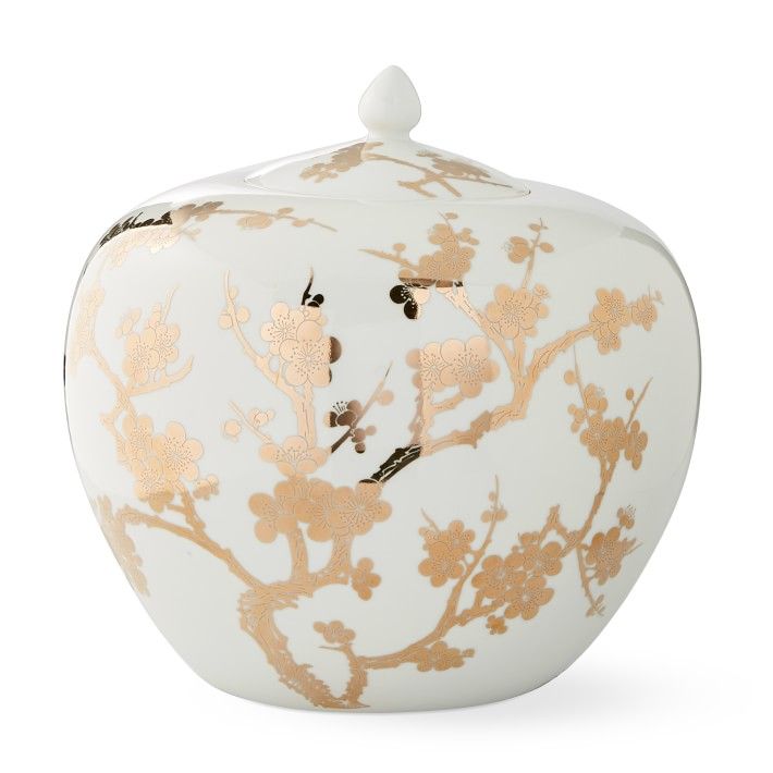 White and Gold Ginger Jar | Williams-Sonoma