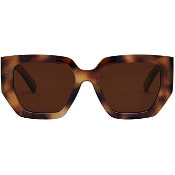 I-SEA Women's Olivia Polarized Sunglasses - Handcrafted Trendy Oversized Square Frames with Scrat... | Amazon (US)