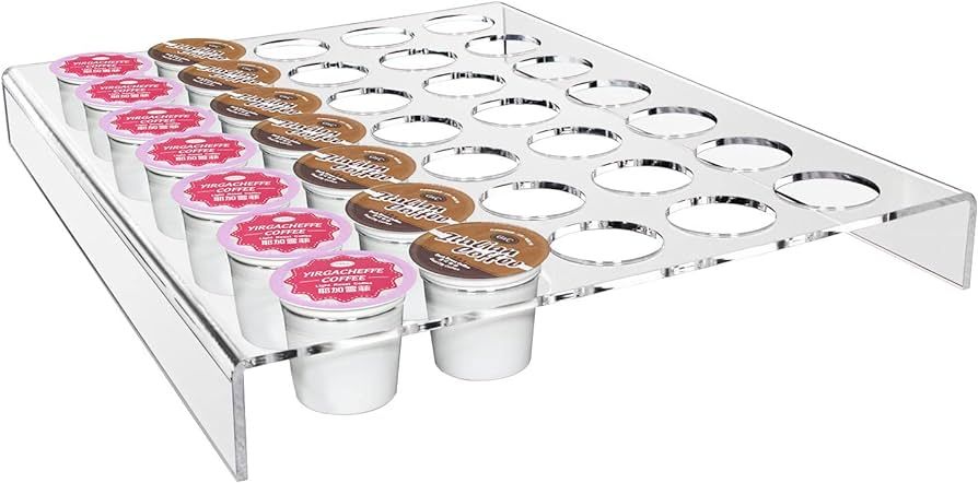 Urcreeds K Cup Coffee Pods Holder for 35 Pods, Clear Arcylic K Cup Coffee Organizer Tray for Draw... | Amazon (US)
