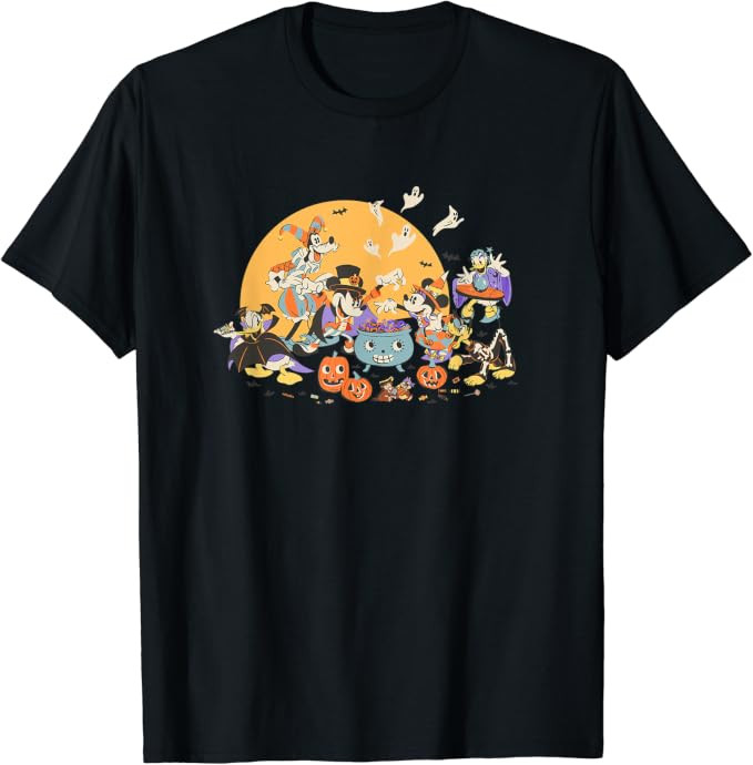 Disney Mickey and Friends Halloween Retro T-Shirt | Amazon (US)