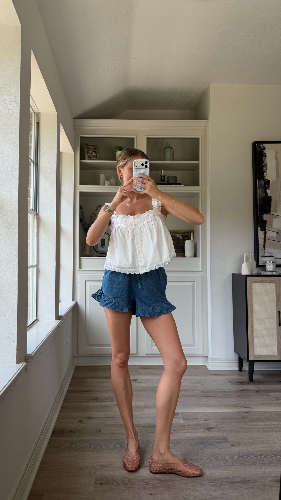 Weekend outfit! Postpartum and nursing friendly! Size S in top and XS in shorts!

#LTKootd #LTKdayinmylife #LTKmomlife