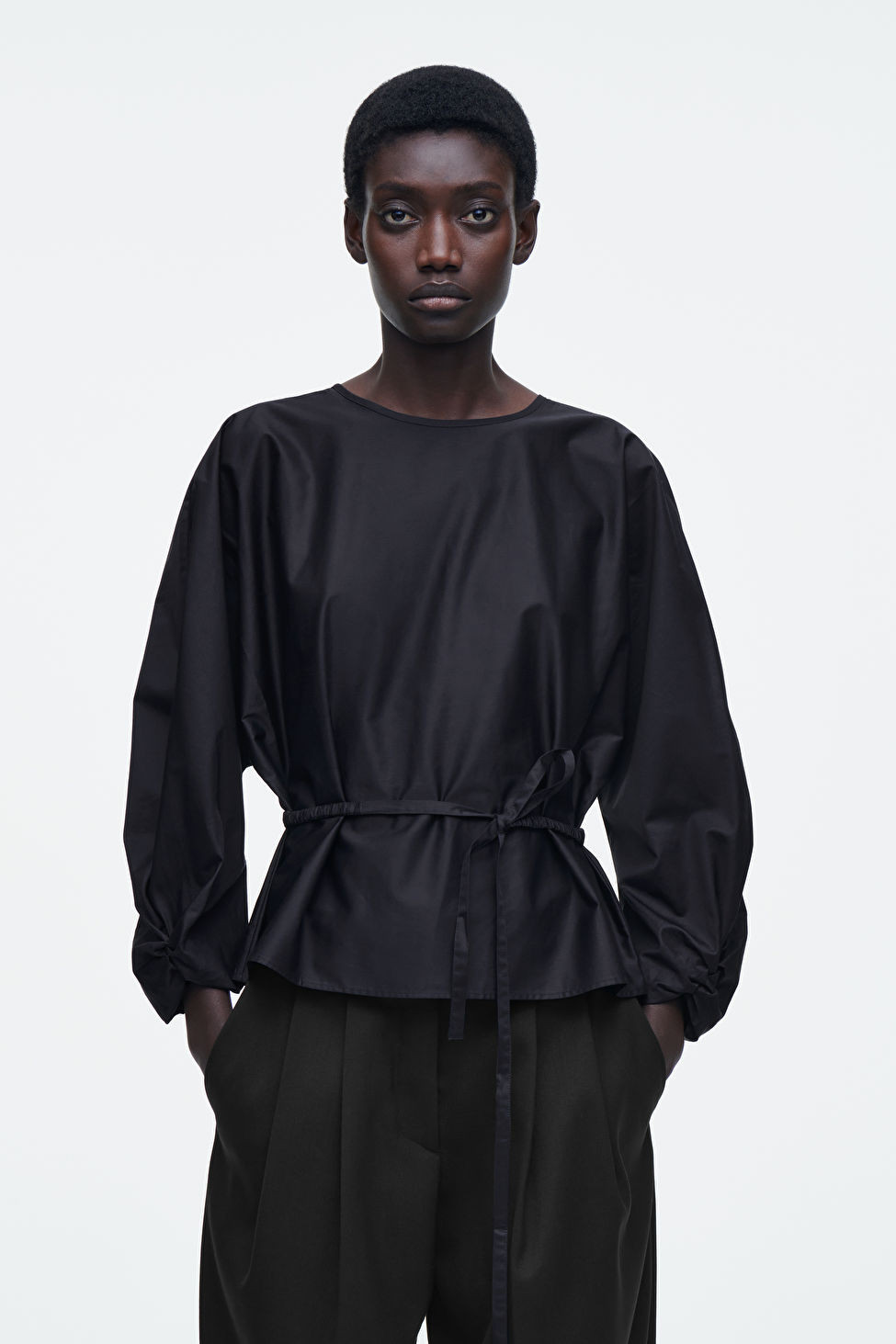 DRAWSTRING PEPLUM BLOUSE | COS (US)