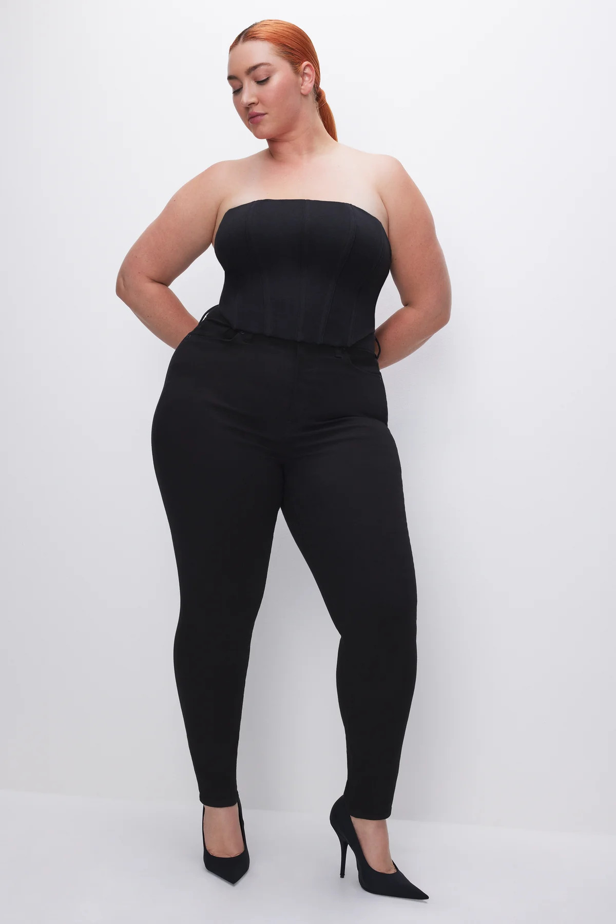 GOOD WAIST SKINNY NEVER FADE JEANS | Good American