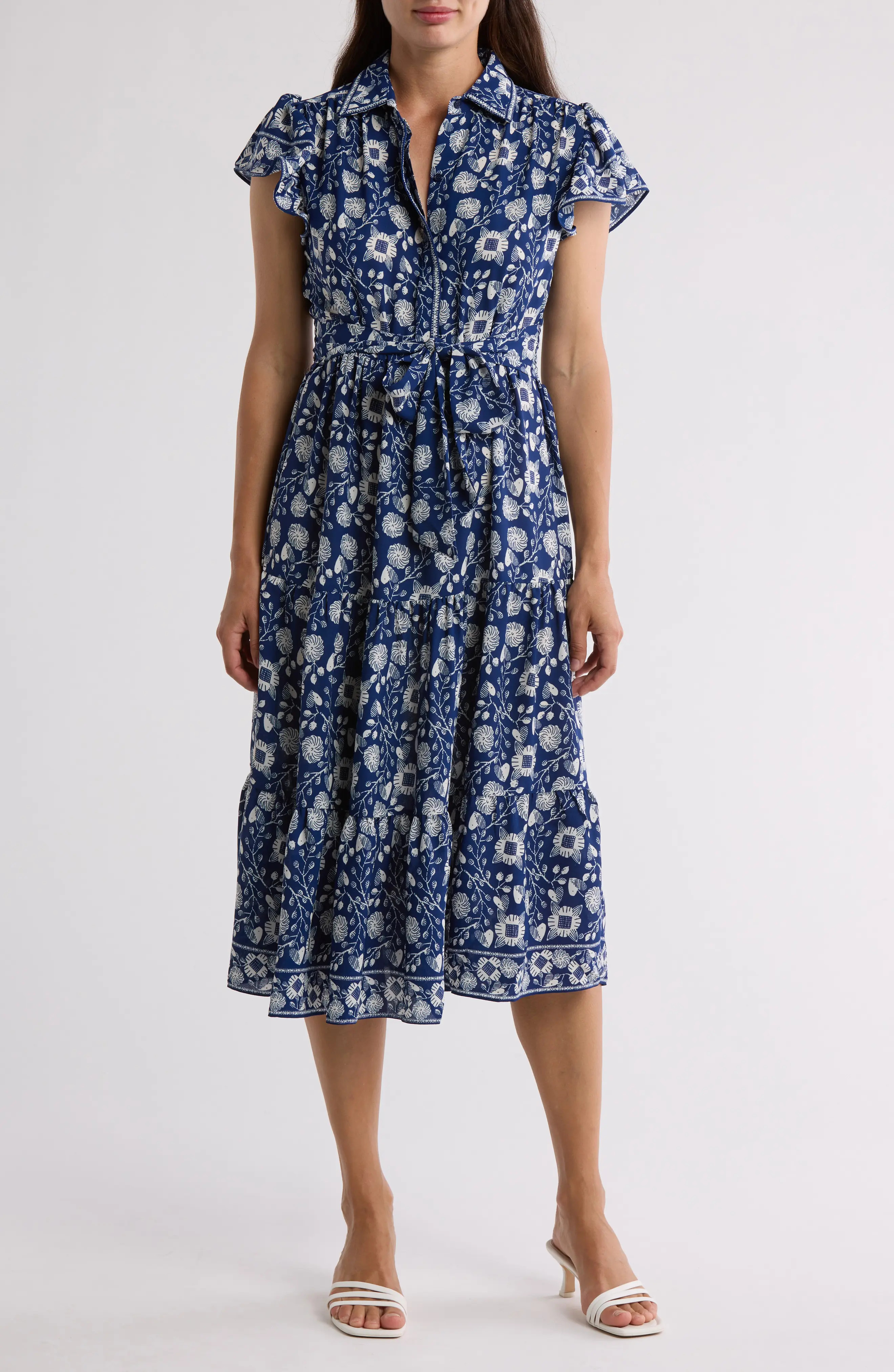 Floral Tie Front Shirtdress (Women) | Nordstromrack | Nordstrom Rack