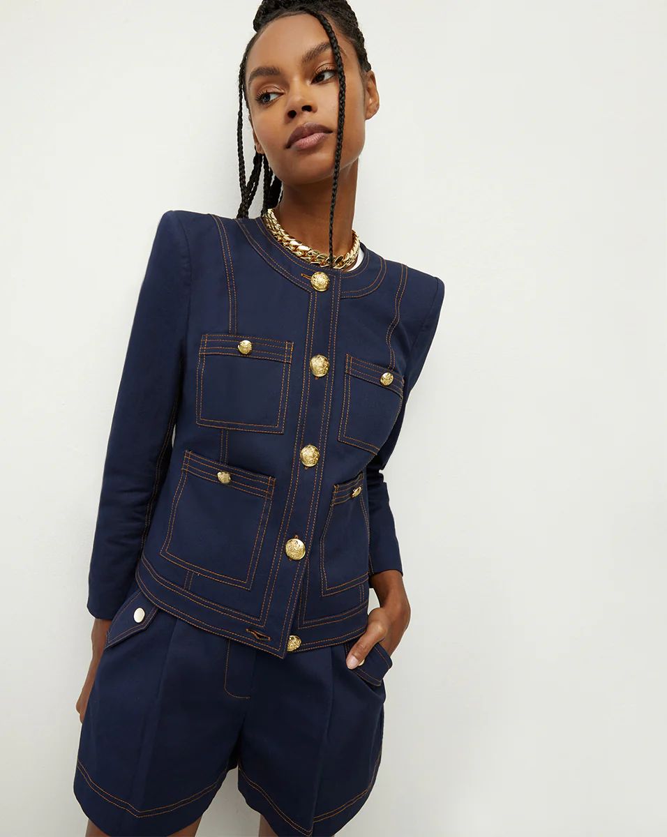 Ferazia Cotton Jacket | Veronica Beard