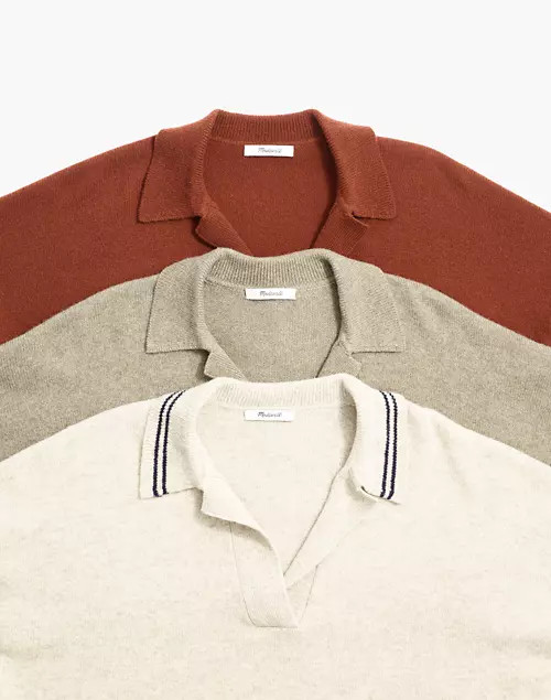Tipped Davie Polo Sweater | Madewell