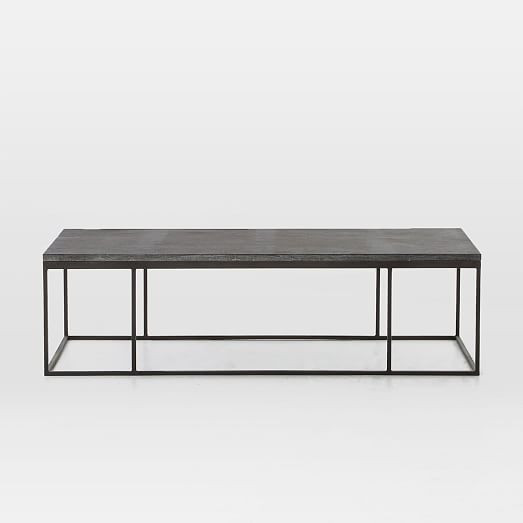 Limestone & Iron Rectangular Coffee Table | West Elm (US)
