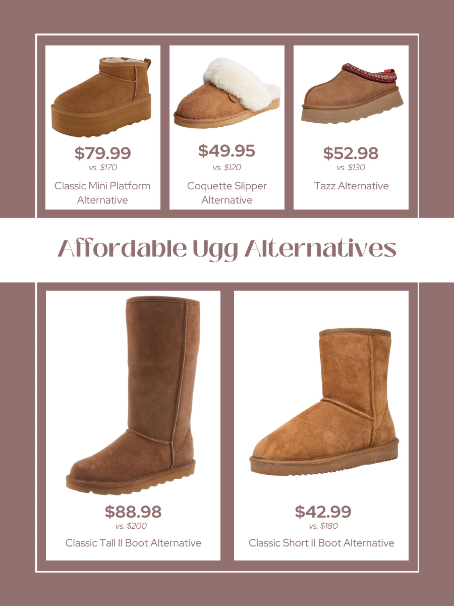 Cozy Ugg winter boots and loungewear alternatives. 

#LTKstyletip #LTKSeasonal #LTKfindsunder100