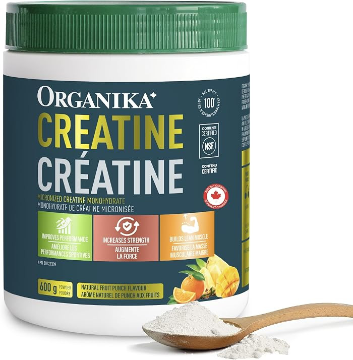 Organika Canadian-Made Creatine Powder - Pure Micronized Creatine Monohydrate - NSF Certified - Supports Strength, Muscle, Recovery and Performance f… | Amazon (CA)