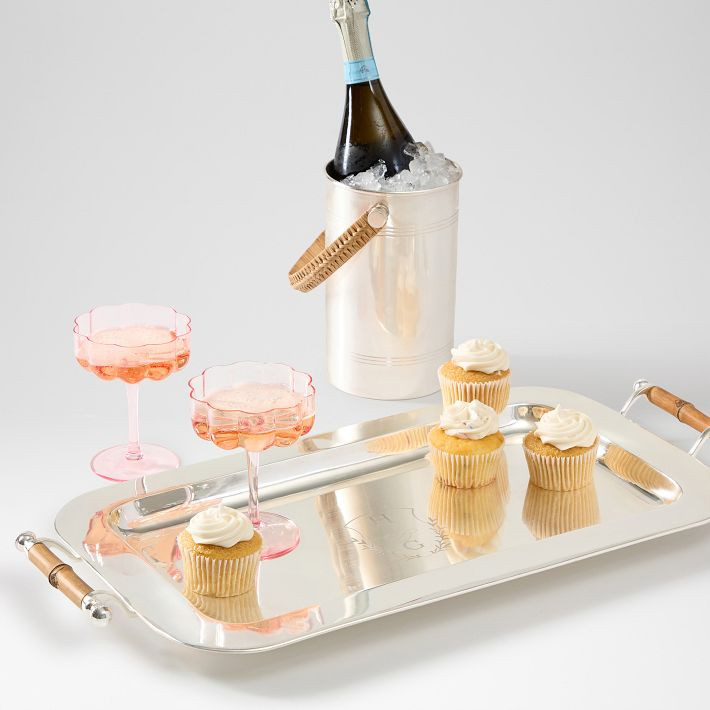 Silver and Bamboo Serving Tray | Mark and Graham
