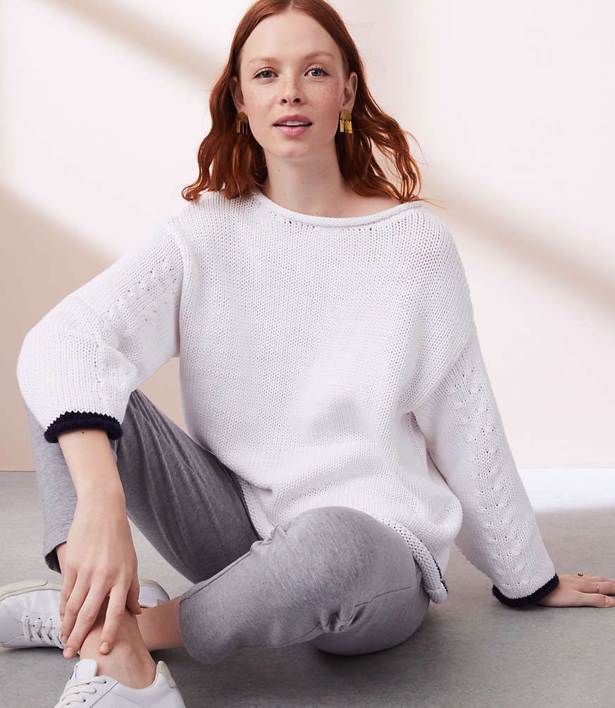 Lou & Grey Cable Service Sweater | LOFT