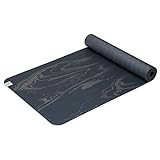 Gaiam Dry-Grip Yoga Mat - 5mm Thick Non-Slip Exercise & Fitness Mat for Standard or Hot Yoga, Pilates and Floor Workouts - Cushioned Support, Non-Slip Coat - 68 x 24 Inches - Marbled | Amazon (US)
