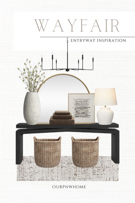 Wayfair entryway inspiration!

Black console table, decorative baskets, storage basket, runner rug, white table lamp, arched wall mirror, black chandelier, decorative boxes, greenery stems, white vase, faux books, entryway styling

#LTKStyleTip #LTKSeasonal #LTKHome
