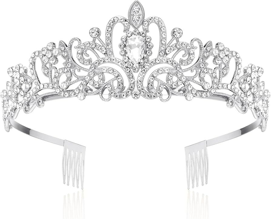 Makone Crystal Queen Crowns and Tiaras with Comb Headband for Women and Girls, Princess Crowns Ha... | Amazon (US)