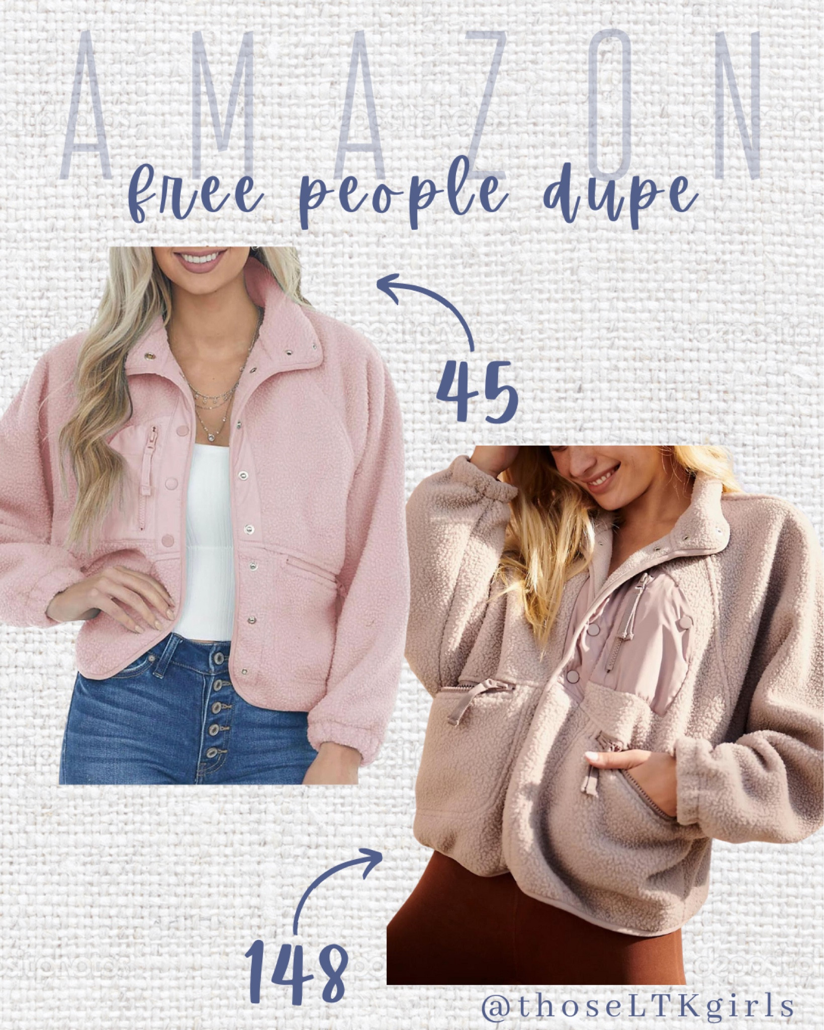 Amazon dupe of the Free People Hit The Slopes Fleece Jacket💕





Amazon Find, Affordable Fashion, Fall Fashion Essentials, Transitional Jacket, Budget Friendly, Free People Inspired, Fall Outfit Idea, Fleece Jacket, Winter Wear

#LTKstyletip #LTKSeasonal #LTKunder50