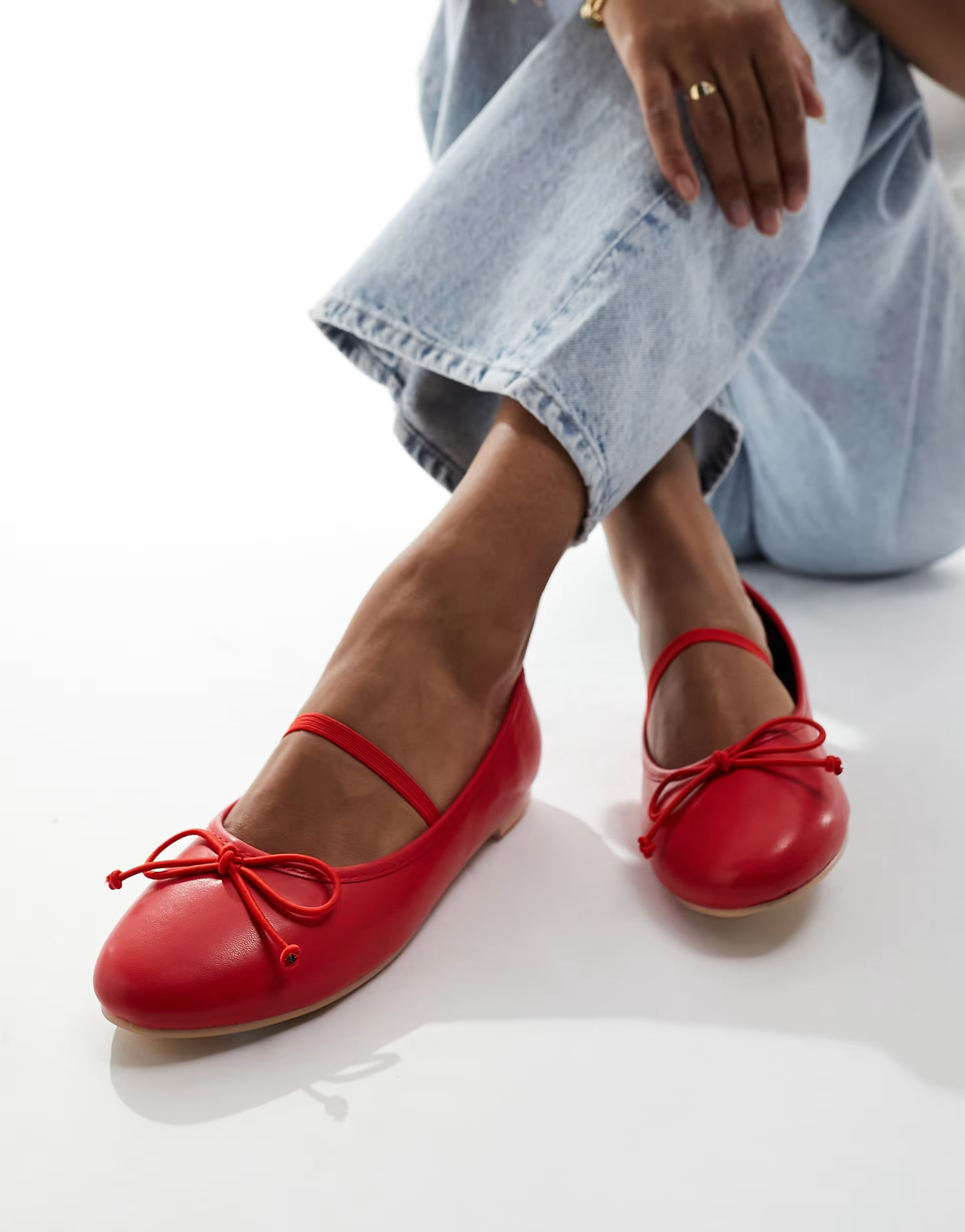 Public Desire Alexa ballet pumps in red | ASOS (Global)