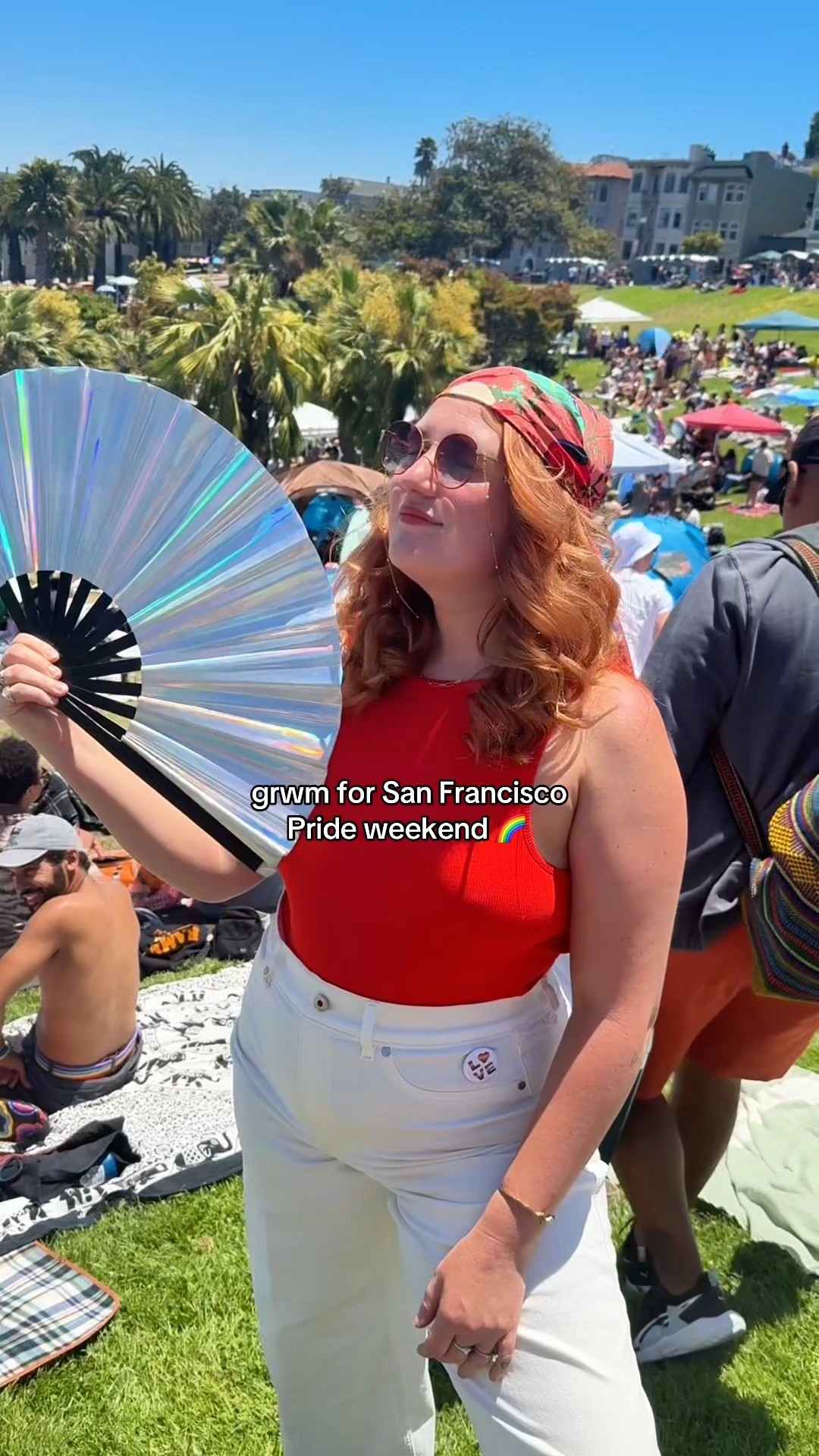 simply the only place to be on Pride weekend in SF 🤌🌈

Dolores Park is ALWAYS a vibe, but especially on Pride weekend!! Shoutout to my 3 layers of @sunbum sunscreen keeping this pale girl from getting sunburnt LOL

wearing:
@spanx pants
@sezane bodysuit
@amazon sunnies + headscarf
@twoobs sandals 

Makeup:
@vichy sunscreen
@saiebeauty super glowy gel
@typology tinted serum
@elfcosmetics SPF setting spray + brow gel
@tarte blush
@maybelline lipstick

#sanfrancisco #pride #dolorespark #grwm #makeup #curvy #curvyoutfit #size14 #midsize #prideoutfit #bayarea #spanx #sezanelovers #tarte 

#LTKParties #LTKBeauty #LTKMidsize