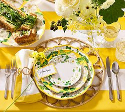 Monique Lhuillier Riviera Floral Melamine Salad Plates - Set of 4 | Pottery Barn (US)