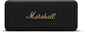 Marshall Emberton Bluetooth Portable Speaker - Black & Brass | Amazon (US)