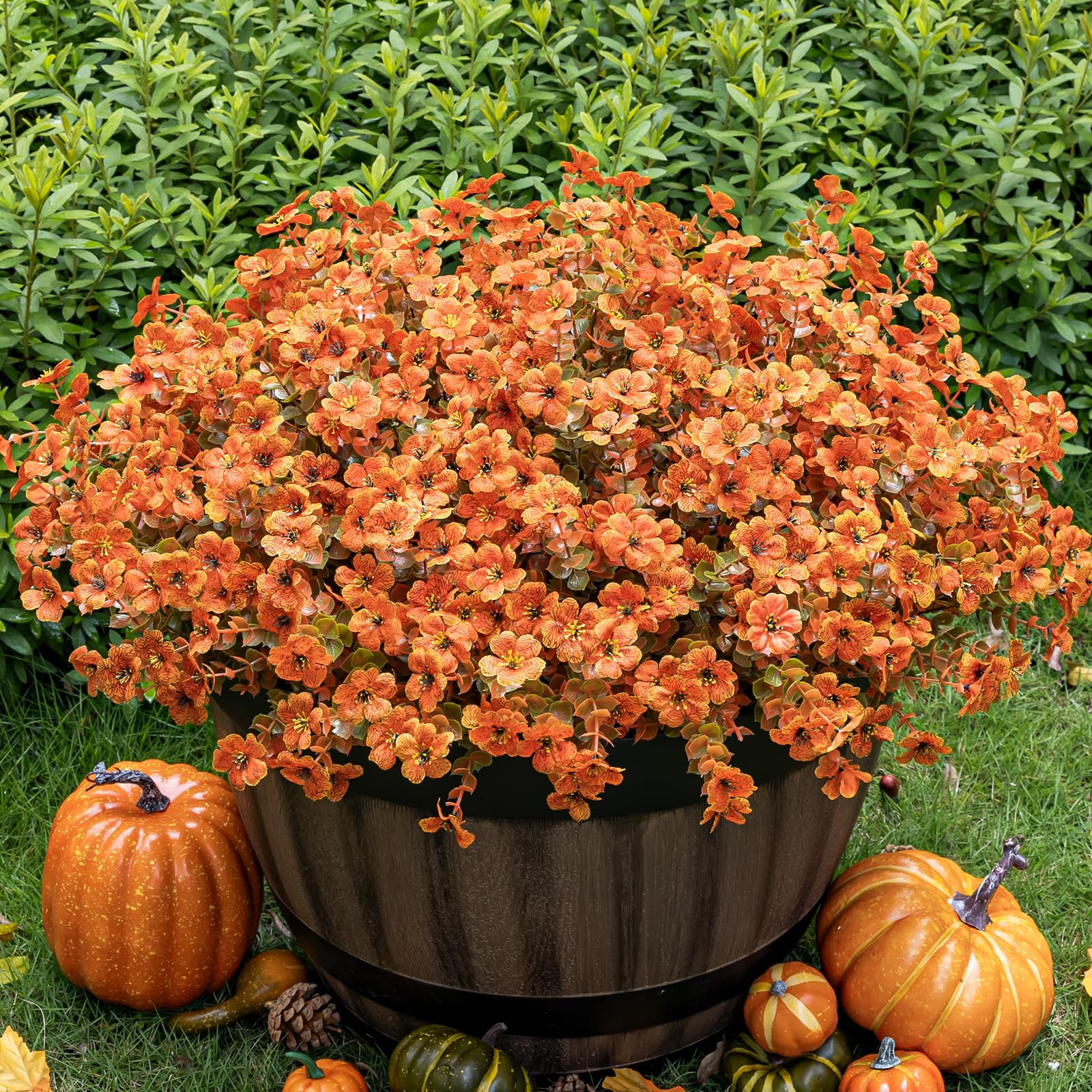 Lnoicy 20 Bundles Artificial Fall Mums,Faux Plants for Decoration,Plastic Flowers for Indoor Gard... | Amazon (US)