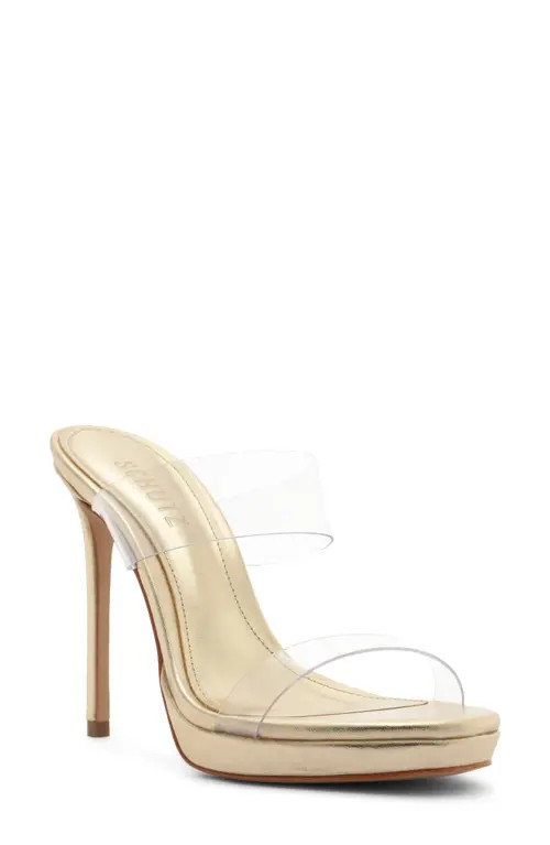 Schutz Ariella Platform Sandal in Platinum at Nordstrom, Size 5 | Nordstrom