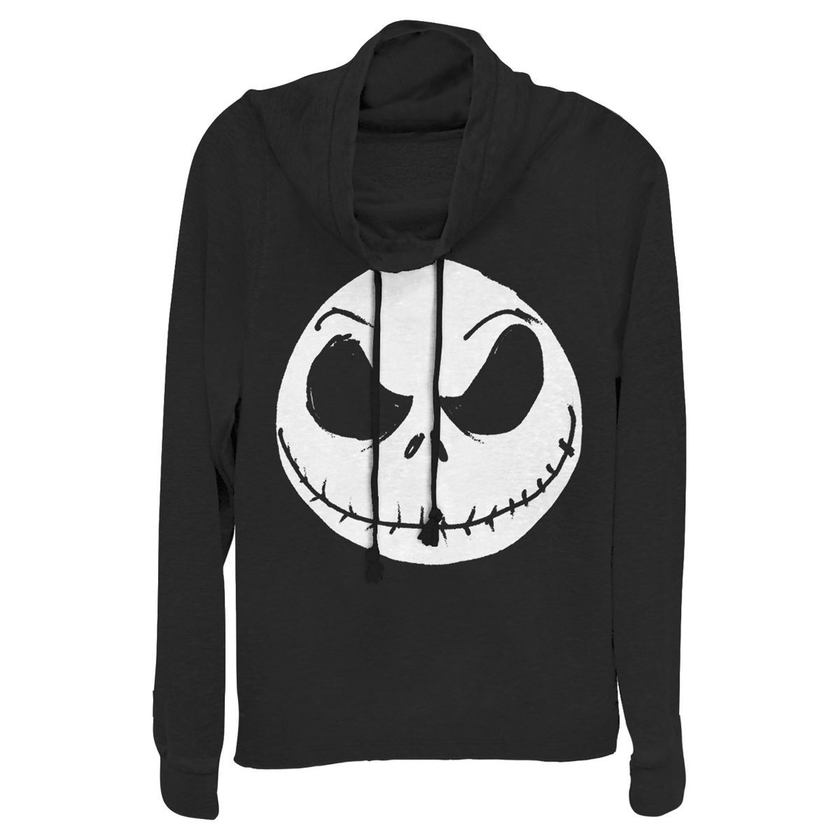 Junior's The Nightmare Before Christmas Halloween Jack Skellington Big Face Cowl Neck Sweatshirt | Target