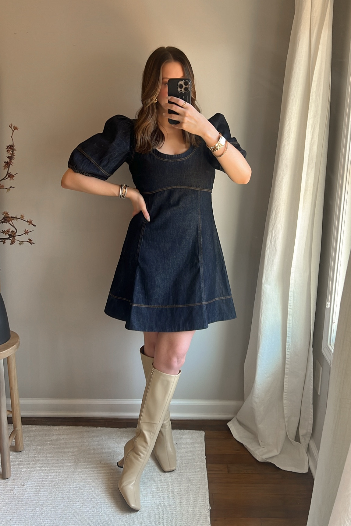 loft denim dress Baby/Toddler Girl Denim Mini Sleeveless Dress 12M