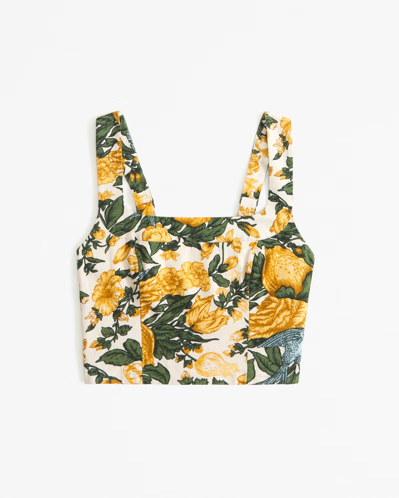 Linen-Blend Set Top | Abercrombie & Fitch (US)