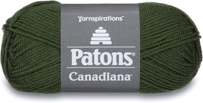 Patons Canadiana Yarn - Solids, Dark Green Tea | Amazon (US)