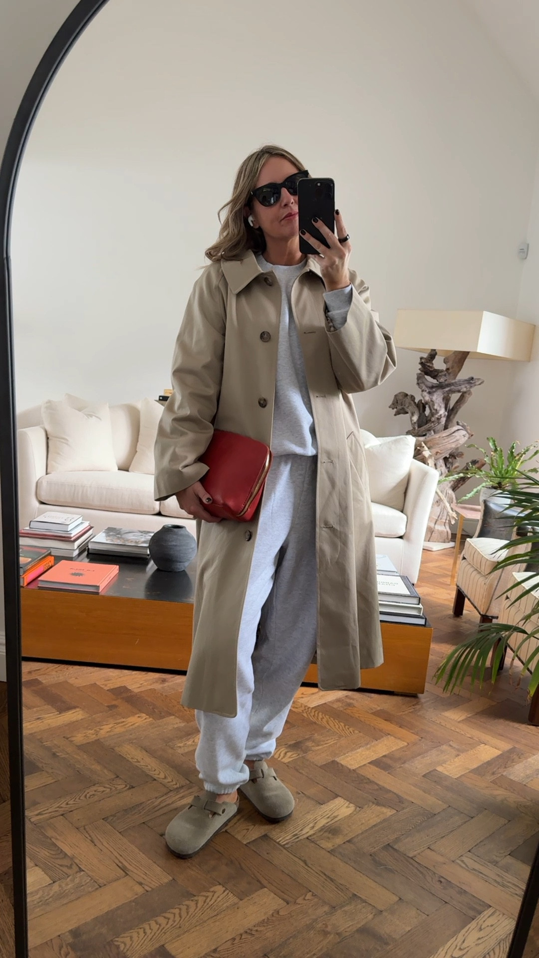 Casual Friday | Skims Tracksuit + Trench Coat + Birkenstock Bostons 

Wearing size 12 trench 
Skims Sweatshirt M
Skims joggers S

Birkenstock Outfit | Trench Coat | Grey Loungewear 

#LTKeurope #LTKstyletip #LTKuk