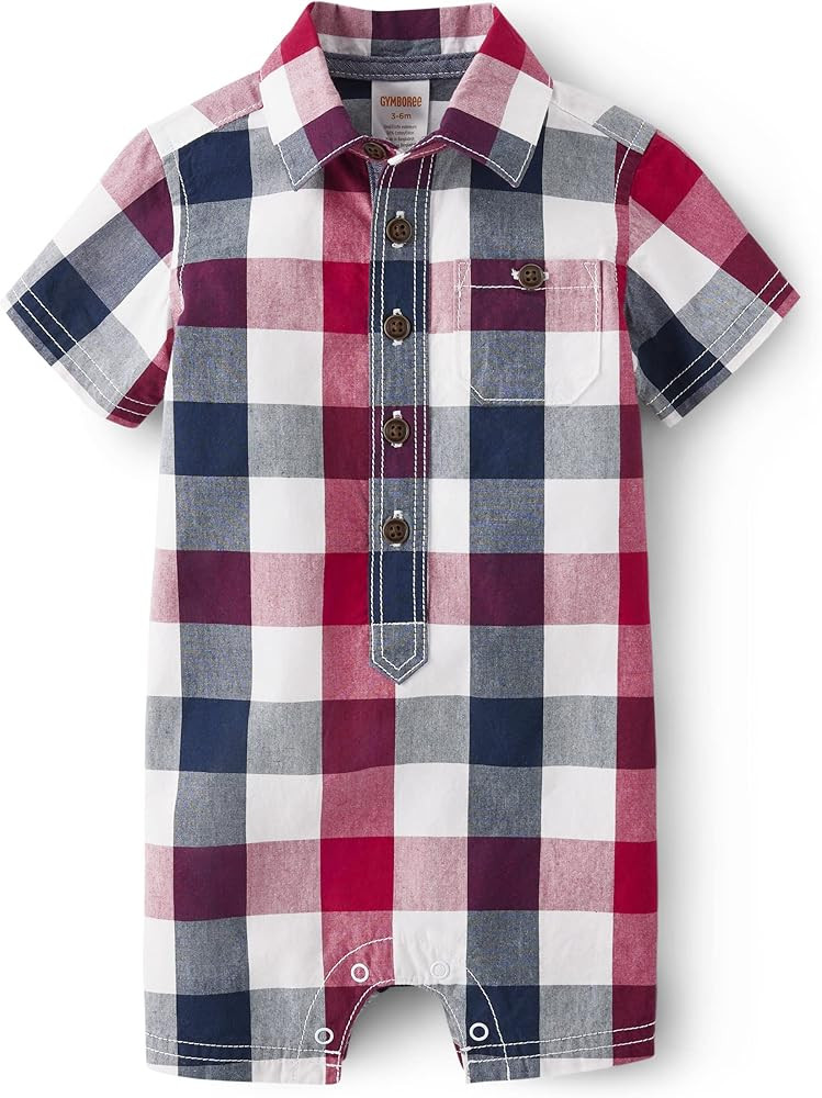 Gymboree baby-boys Short Sleeve RomperShorts | Amazon (US)