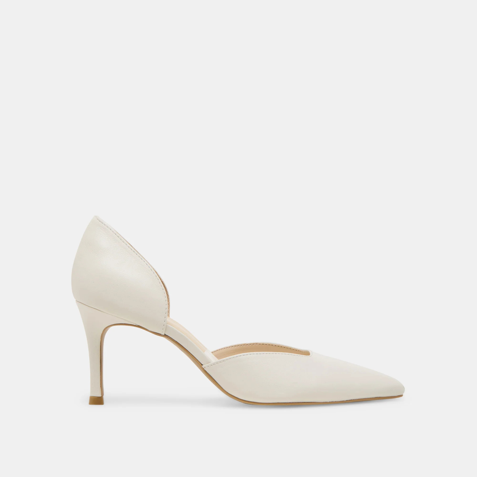 Eloy Heels White Leather | DolceVita.com