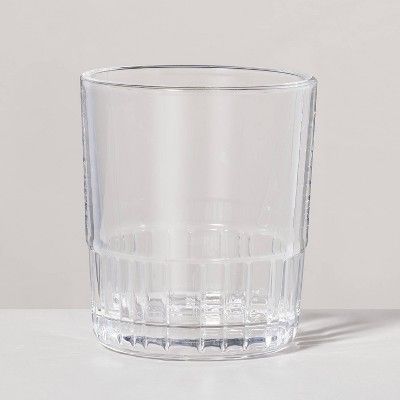6.5oz Short Fluted Glass Tumbler Clear - Hearth & Hand™ with Magnolia | Target