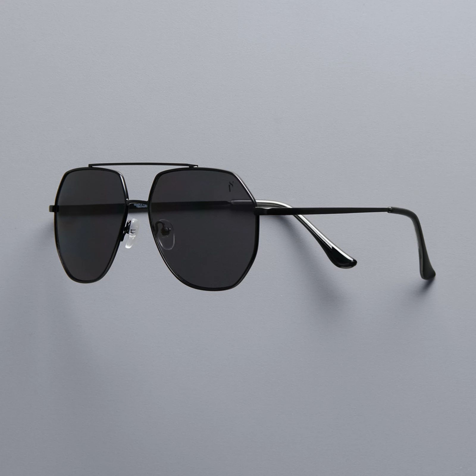 Women's Simply Vera Vera Wang 60mm Brinx Hexagon Aviator Sunglasses, Black | Kohl's