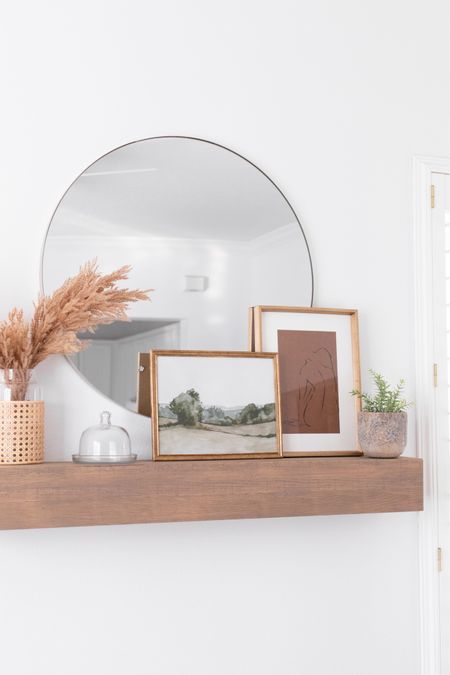 Simple mantel styling and my favorite wood mantel find on Amazon!

#LTKhome #LTKunder100 #LTKstyletip