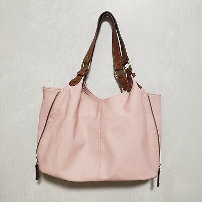 Merona Nude Pink Brown Straps Faux Leather Zipper Shoulder Bag  | eBay | eBay US