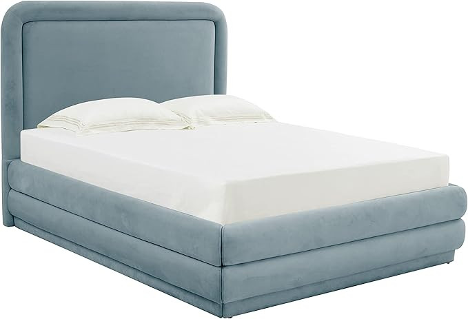 TOV Furniture Briella Bluestone Velvet Bed in Full | Amazon (US)