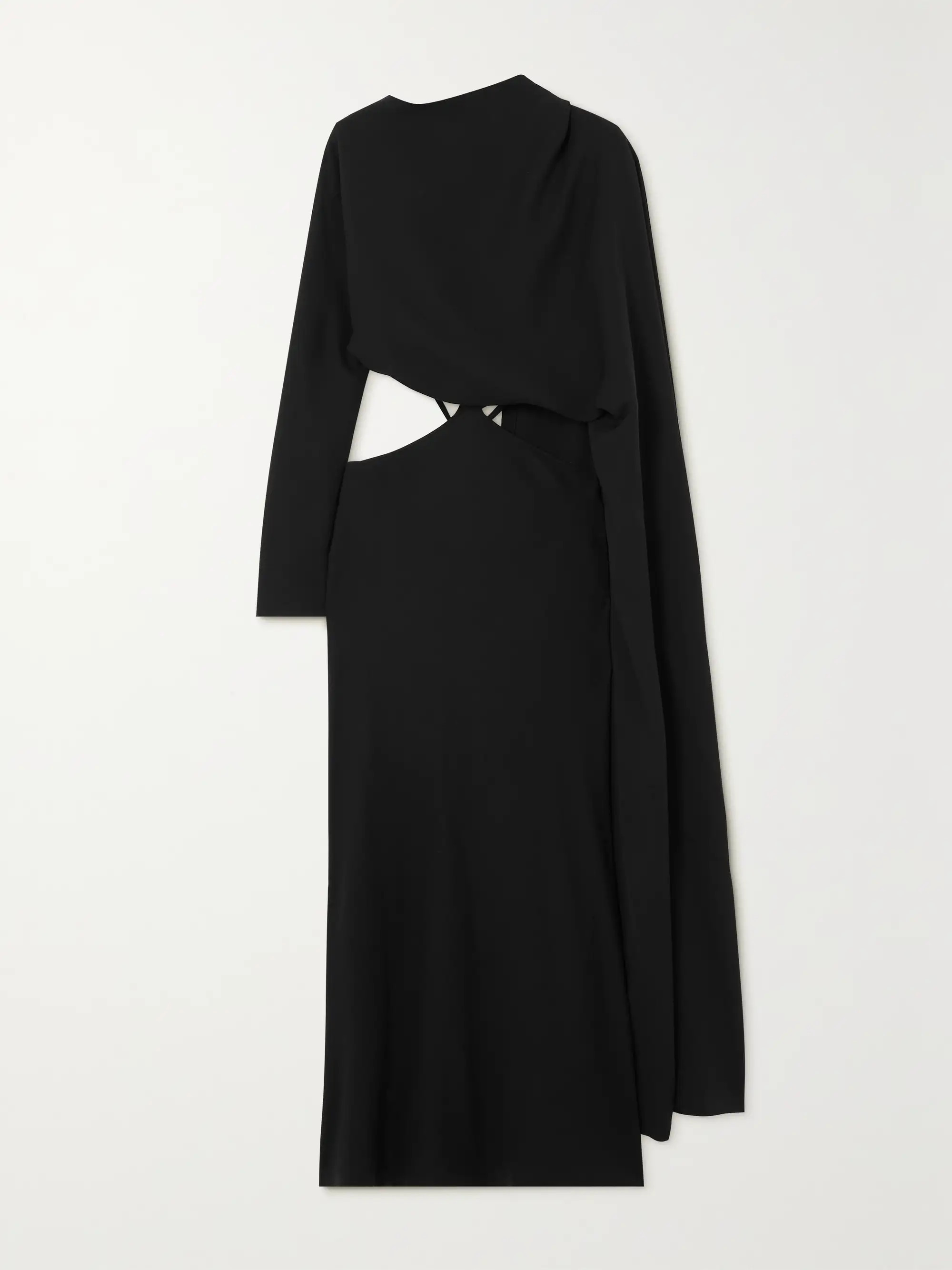 Cape-effect cutout silk midi dress | NET-A-PORTER (UK & EU)