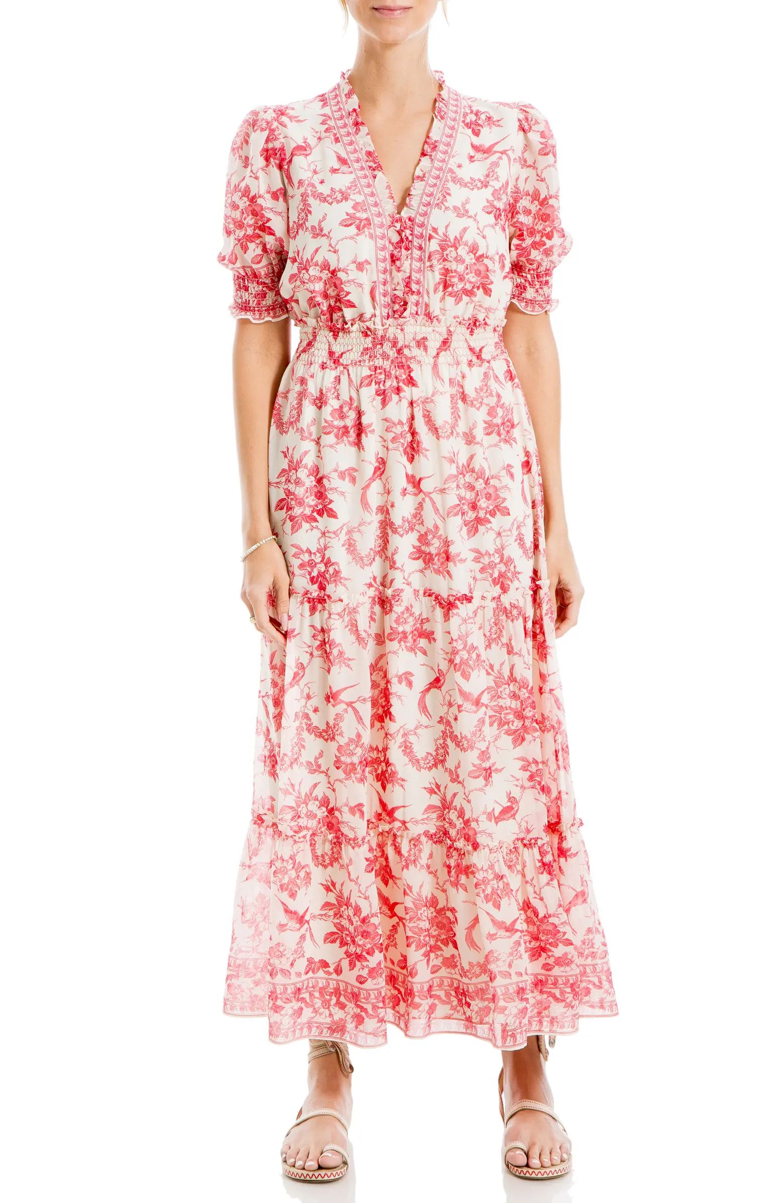 Floral Tiered Midi Dress | Nordstrom Rack