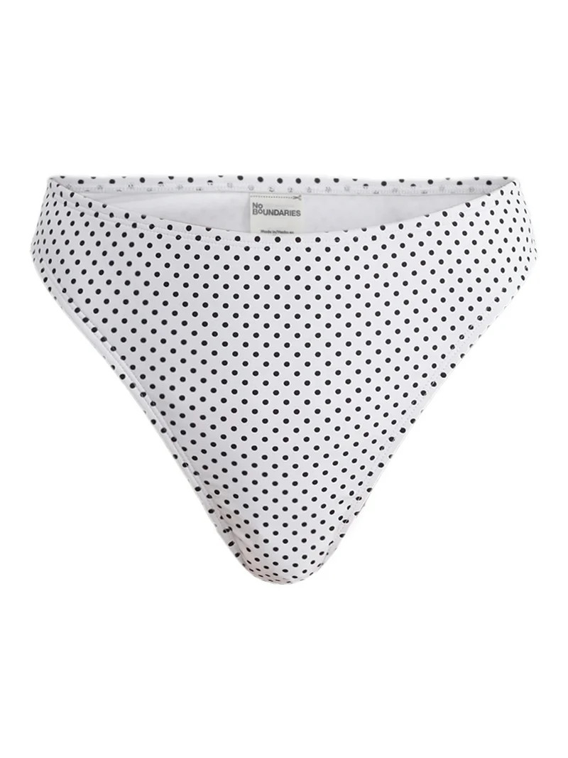No Boundaries Polka Dot Swim Bikini Bottoms, Women's | Walmart (US)