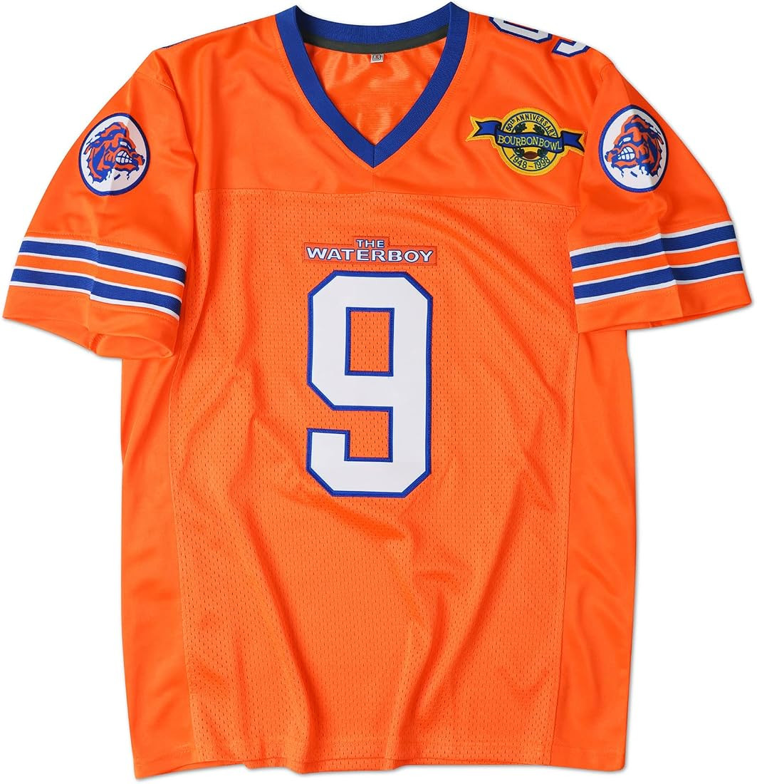 90s Football Jersey for Party,Bobby Boucher #9 The Waterboy Sandler 50th Anniversary Movie Footba... | Amazon (US)