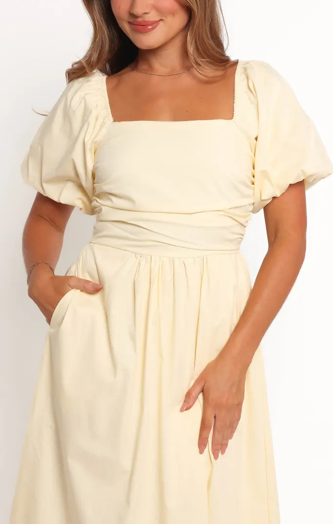 Clo Puff Sleeve Midi Dress | Nordstrom