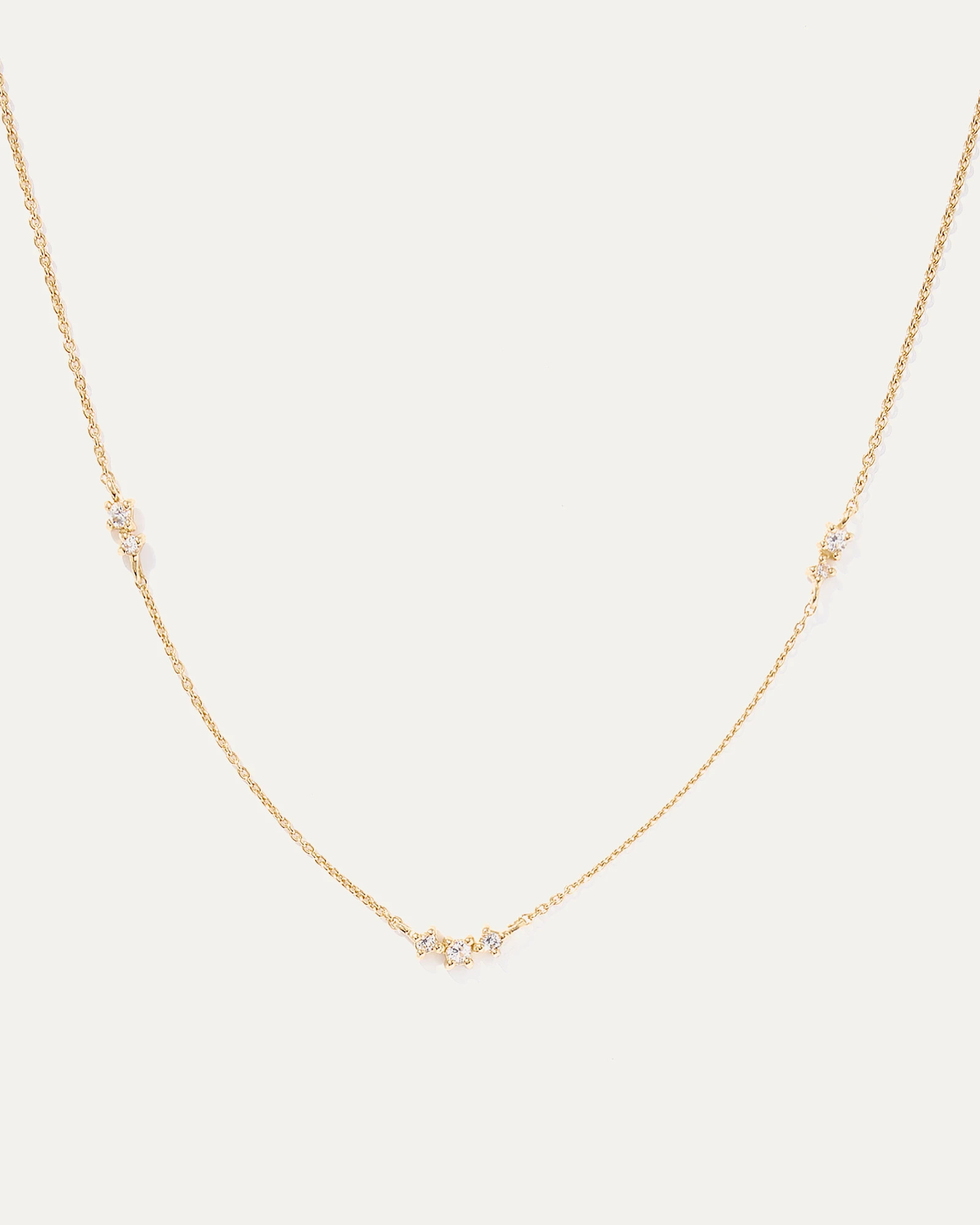 White Sapphire Scatter Station Necklace | Quince