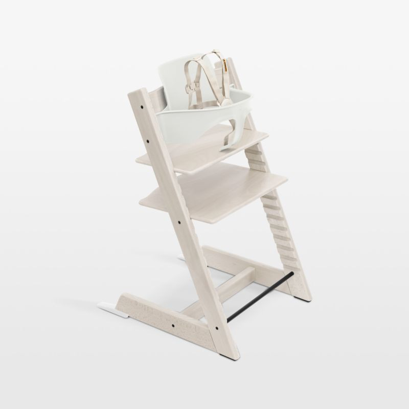 Stokke Tripp Trapp Whitewash Wood Baby High Chair + Reviews | Crate & Kids | Crate & Barrel