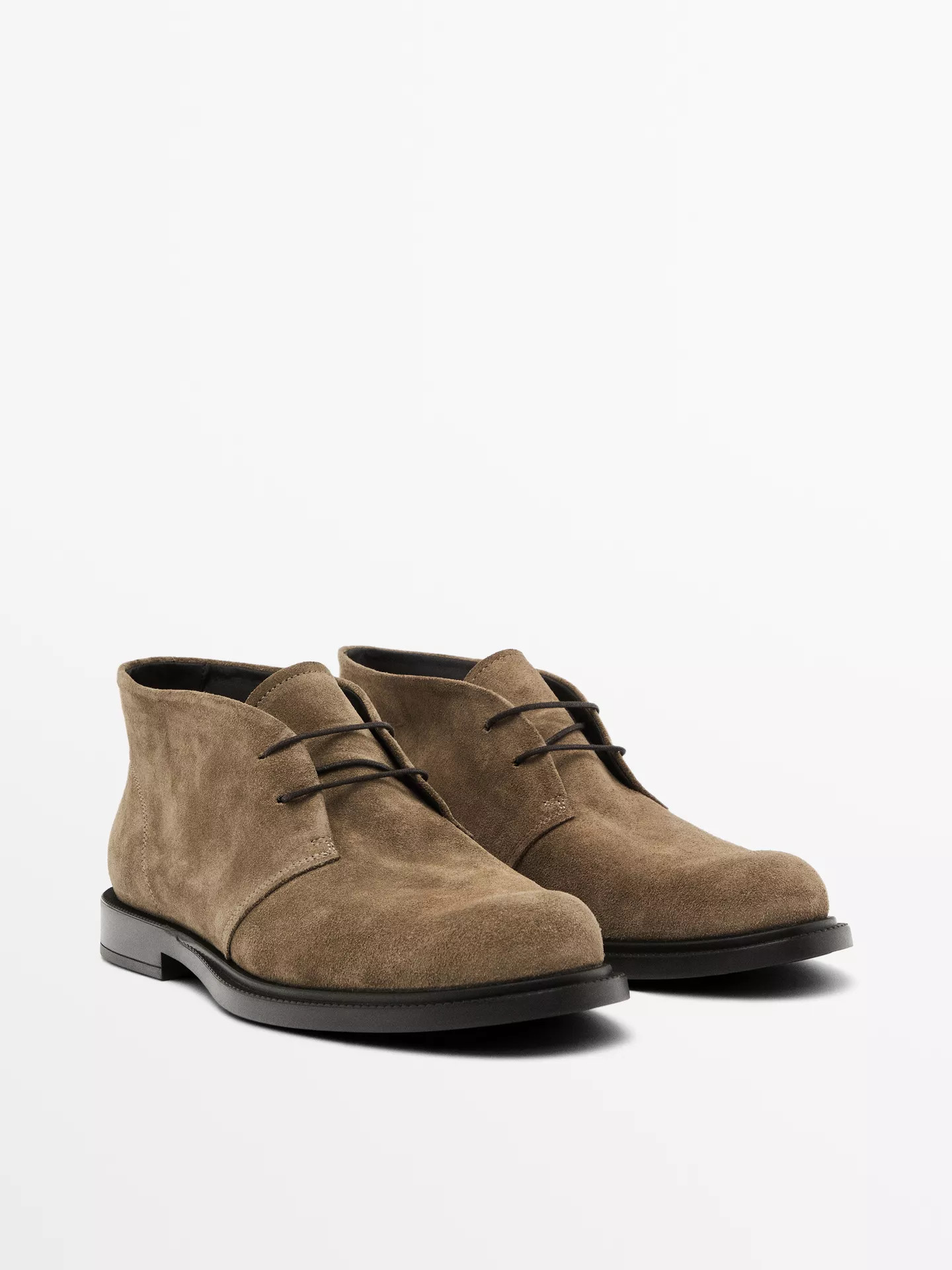 Leather safari boots | Massimo Dutti US